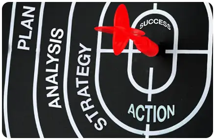 Dart in a strategy target