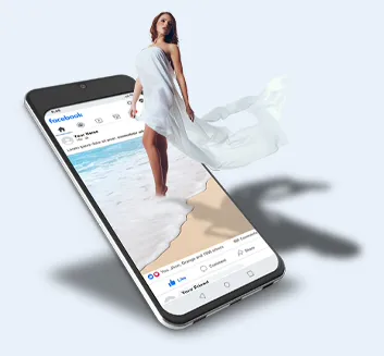 Facebook post on a phone